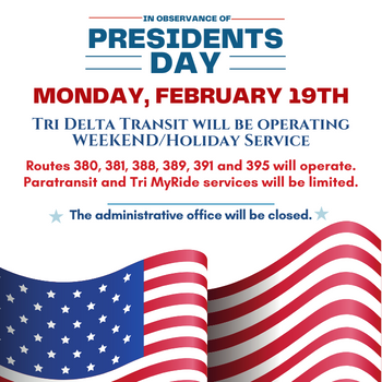 President's Day Schedule