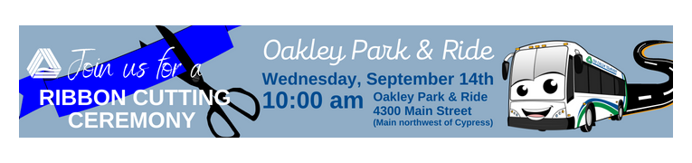 Oakley park & ride grand opening