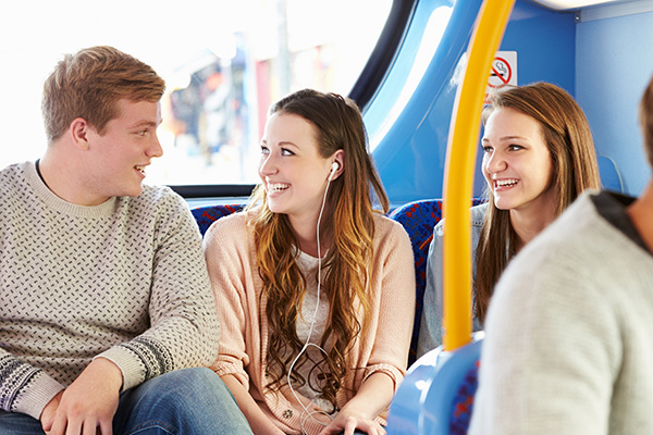 Teens on the bus