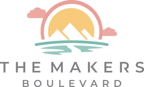 makers boulevard logo mountain and river